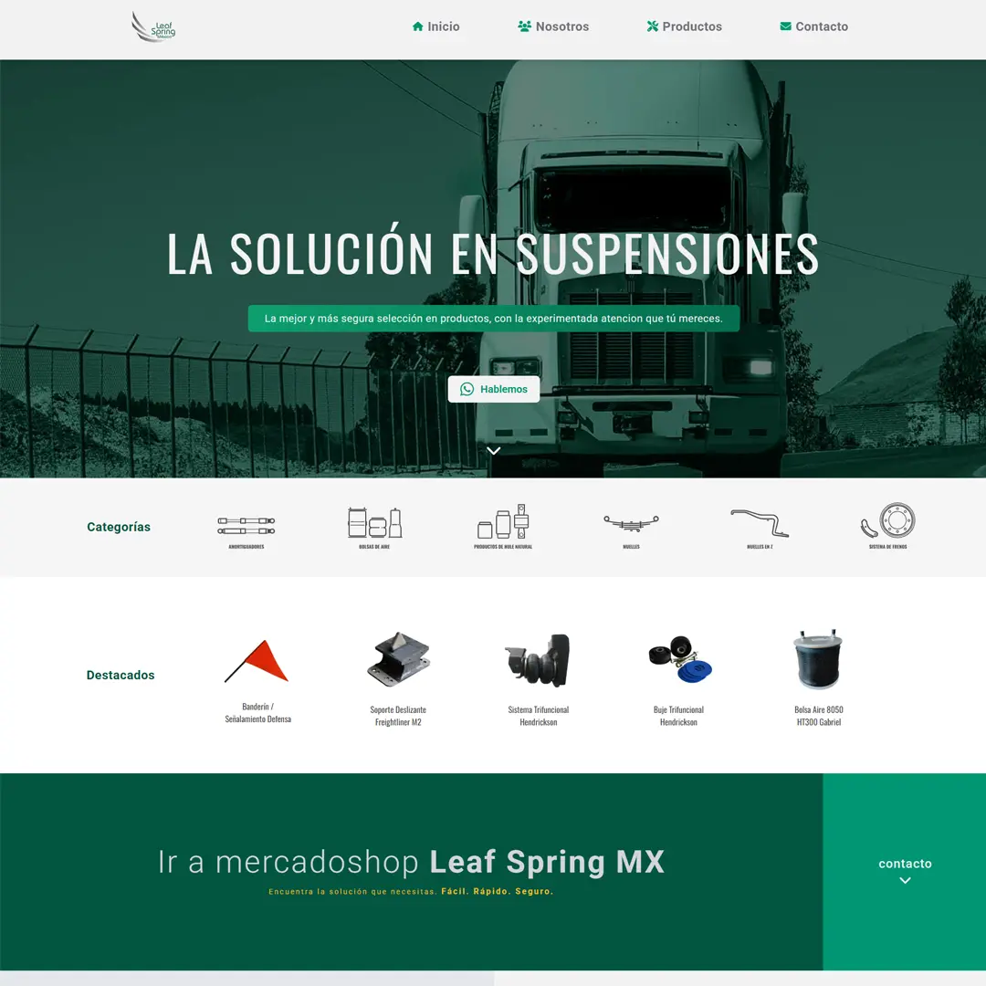 leaf spring mexico website sample